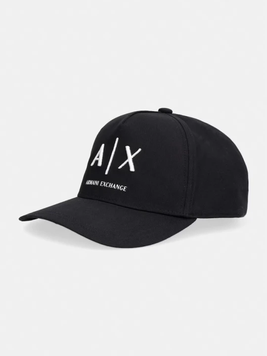 Zdjęcie produktu Armani Exchange czapka bejsbolówka męska bawełniana czarny