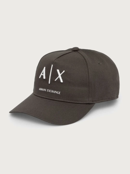 Zdjęcie produktu Armani Exchange czapka bejsbolówka męska bawełniana zielony