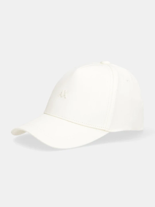Zdjęcie produktu Armani Exchange czapka z daszkiem bawełniana beżowy