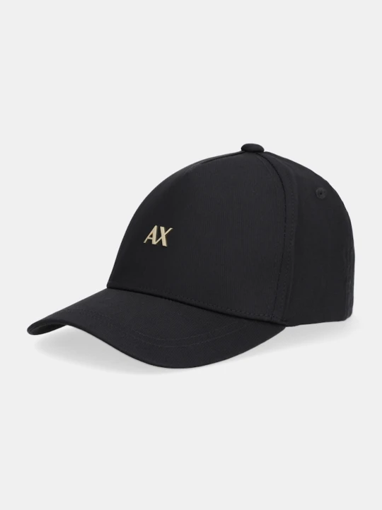 Zdjęcie produktu Armani Exchange czapka z daszkiem bawełniana czarny