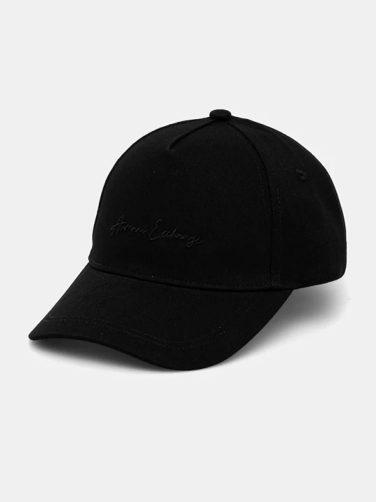Zdjęcie produktu Armani Exchange czapka z daszkiem bawełniana czarny
