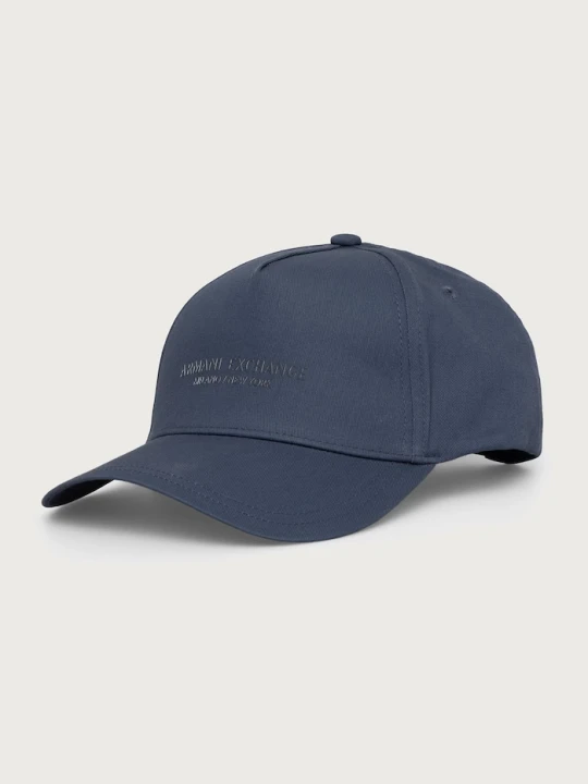 Zdjęcie produktu Armani Exchange czapka z daszkiem męska bawełniana granatowy