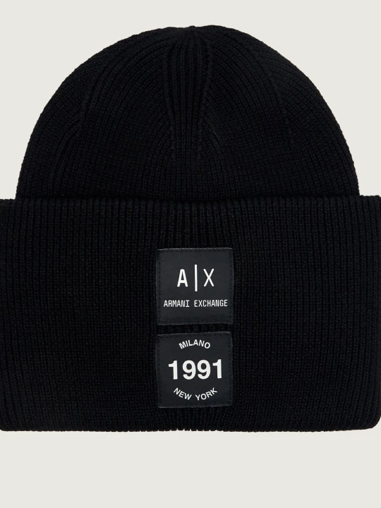 Zdjęcie produktu Armani Exchange Czapka | z dodatkiem wełny czarny