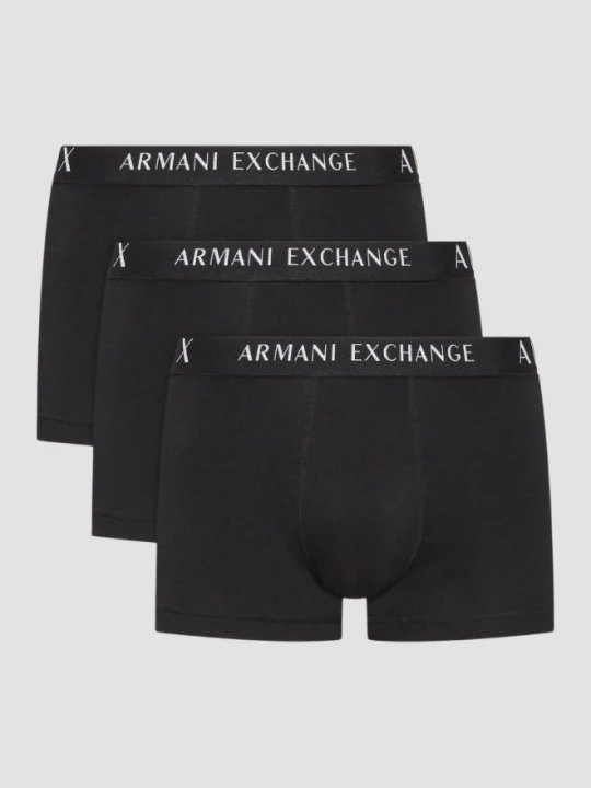 Zdjęcie produktu ARMANI EXCHANGE Czarne bokserki 3PACK, Rozmiar M