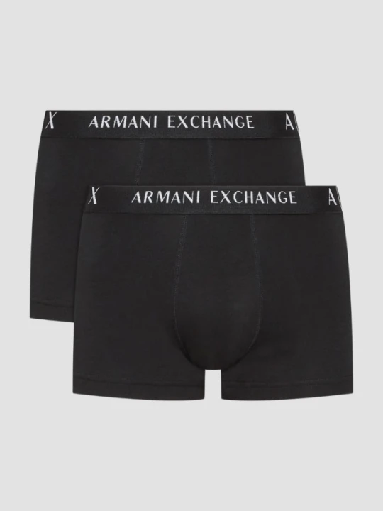 Zdjęcie produktu ARMANI EXCHANGE Czarne męskie bokserki 2PACK, Rozmiar XL