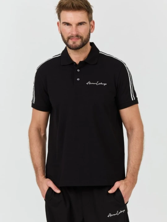 Zdjęcie produktu ARMANI EXCHANGE Czarne męskie polo, Rozmiar XXL