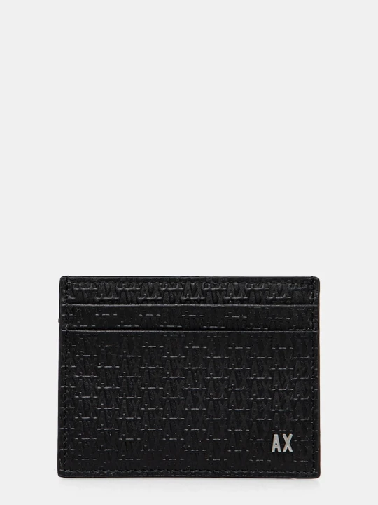 Zdjęcie produktu Armani Exchange etui na karty skórzane czarny