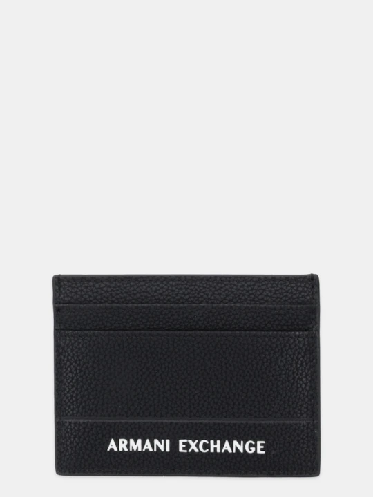 Zdjęcie produktu Armani Exchange etui na karty skórzane czarny