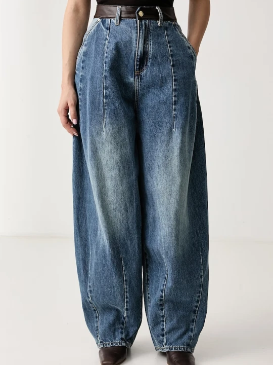 Zdjęcie produktu Armani Exchange jeansy balloon damskie niebieski