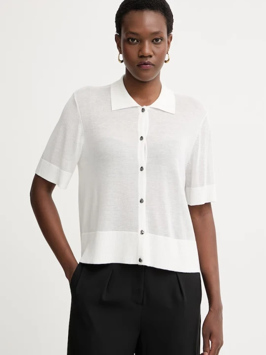 Zdjęcie produktu Armani Exchange kardigan damski z wiskozy beżowy
