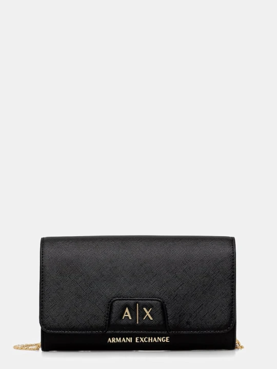 Zdjęcie produktu Armani Exchange kopertówka damska z imitacji skóry czarny