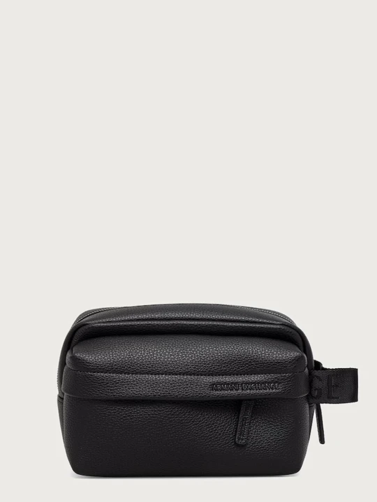 Zdjęcie produktu Armani Exchange kosmetyczka męska z imitacji skóry czarny