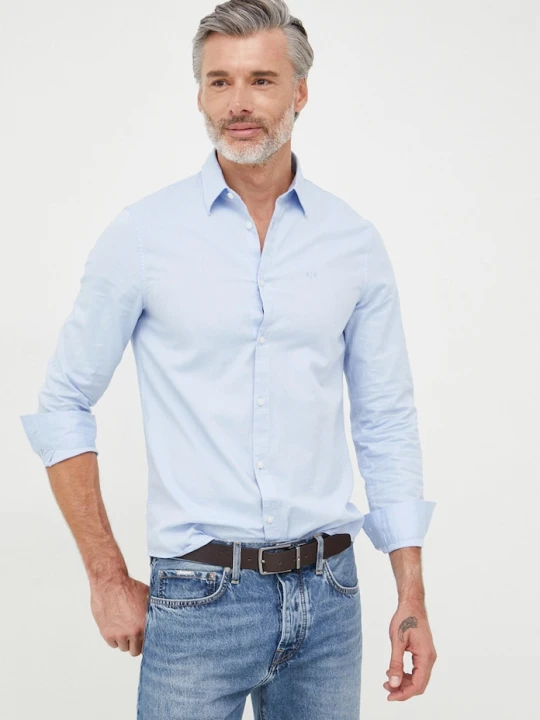 Zdjęcie produktu Armani Exchange koszula bawełniana niebieski
