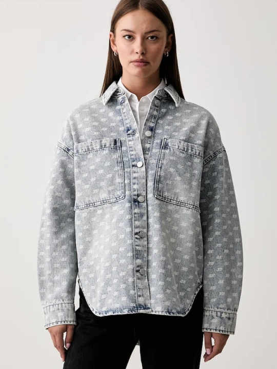 Zdjęcie produktu Armani Exchange koszula damska jeansowa niebieski