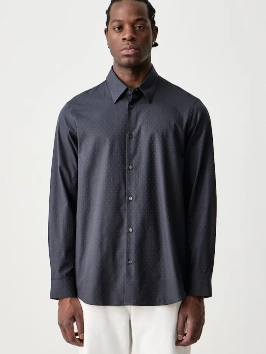 Zdjęcie produktu Armani Exchange koszula męska bawełniana granatowy
