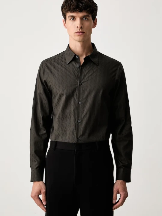 Zdjęcie produktu Armani Exchange koszula męska bawełniana zielony