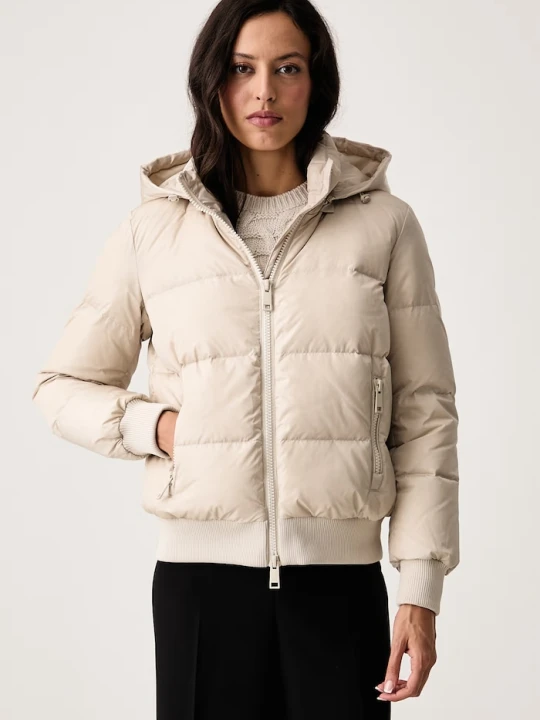 Zdjęcie produktu Armani Exchange krótka kurtka damska beżowy