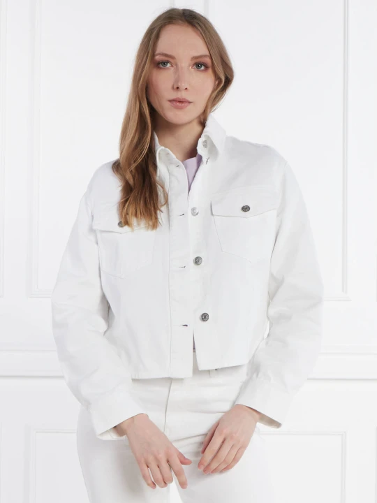 Zdjęcie produktu Armani Exchange Kurtka jeansowa | Cropped Fit biały