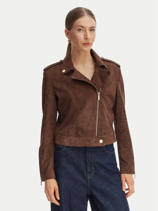 Zdjęcie produktu Armani Exchange Kurtka skórzana XW001924 AF21549 U6136 Brązowy Regular Fit