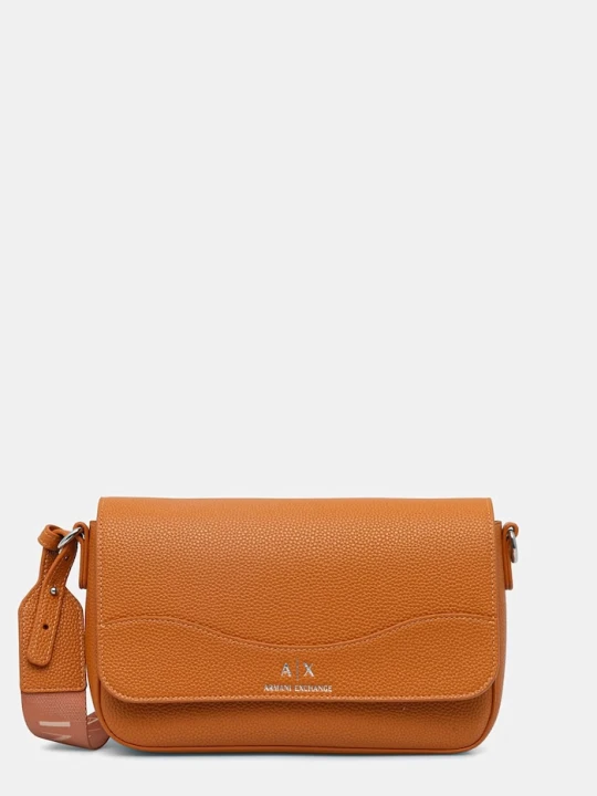Zdjęcie produktu Armani Exchange listonoszka damska z imitacji skóry pomarańczowy