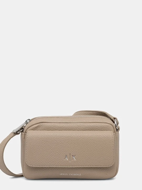 Zdjęcie produktu Armani Exchange listonoszka damska z imitacji skóry beżowy