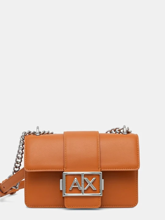 Zdjęcie produktu Armani Exchange listonoszka damska z imitacji skóry pomarańczowy