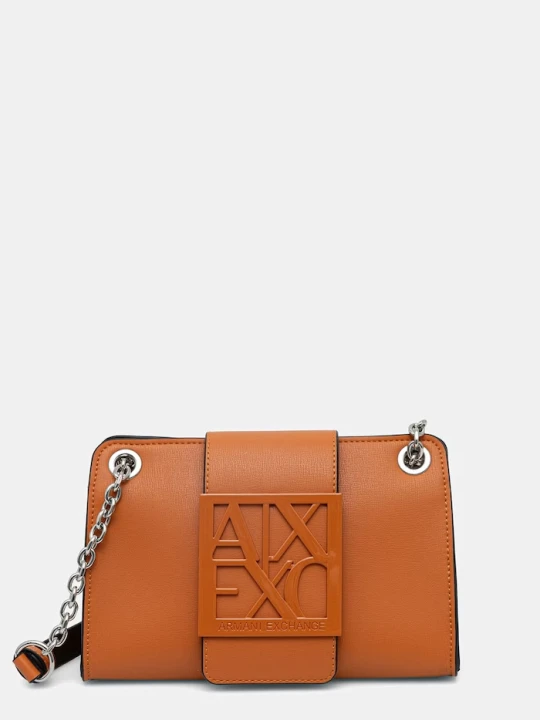 Zdjęcie produktu Armani Exchange listonoszka damska z imitacji skóry pomarańczowy