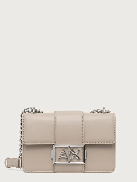 Zdjęcie produktu Armani Exchange listonoszka damska z imitacji skóry beżowy