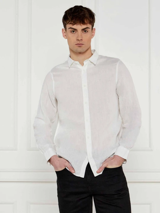 Zdjęcie produktu Armani Exchange Lniana koszula | Regular Fit biały