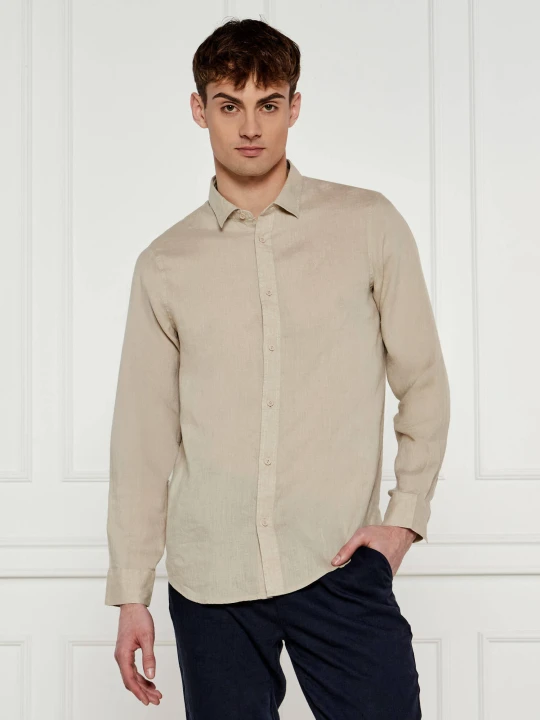 Zdjęcie produktu Armani Exchange Lniana koszula | Regular Fit beżowy