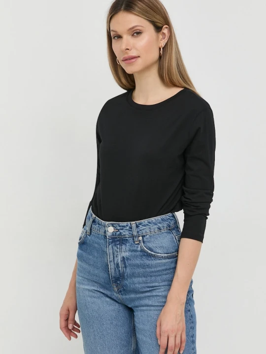 Zdjęcie produktu Armani Exchange longsleeve bawełniany czarny