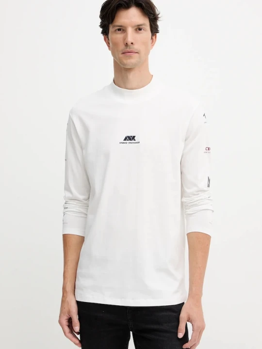 Zdjęcie produktu Armani Exchange longsleeve bawełniany biały