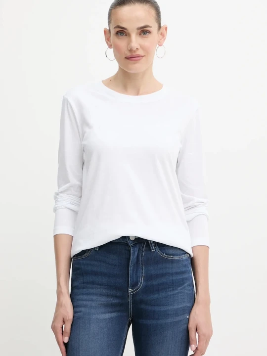 Zdjęcie produktu Armani Exchange longsleeve bawełniany biały