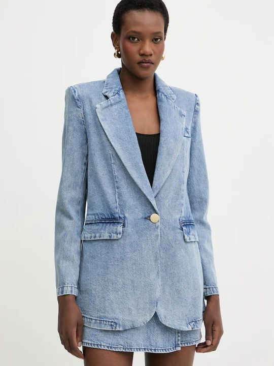 Zdjęcie produktu Armani Exchange marynarka jednorzędowa damska jeansowa niebieski
