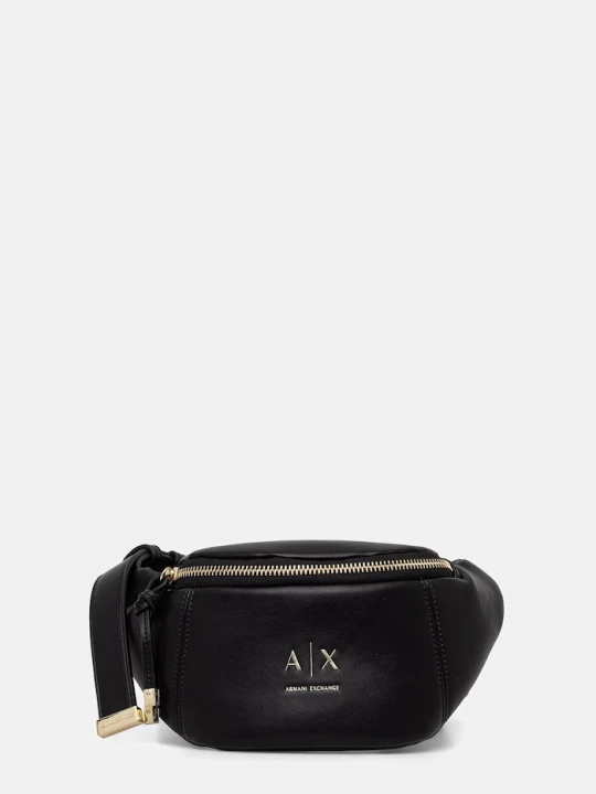Zdjęcie produktu Armani Exchange nerka damska z imitacji skóry czarny