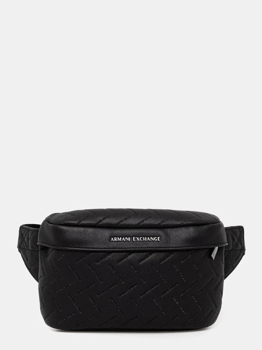 Zdjęcie produktu Armani Exchange Nerka męska z imitacji skóry czarny