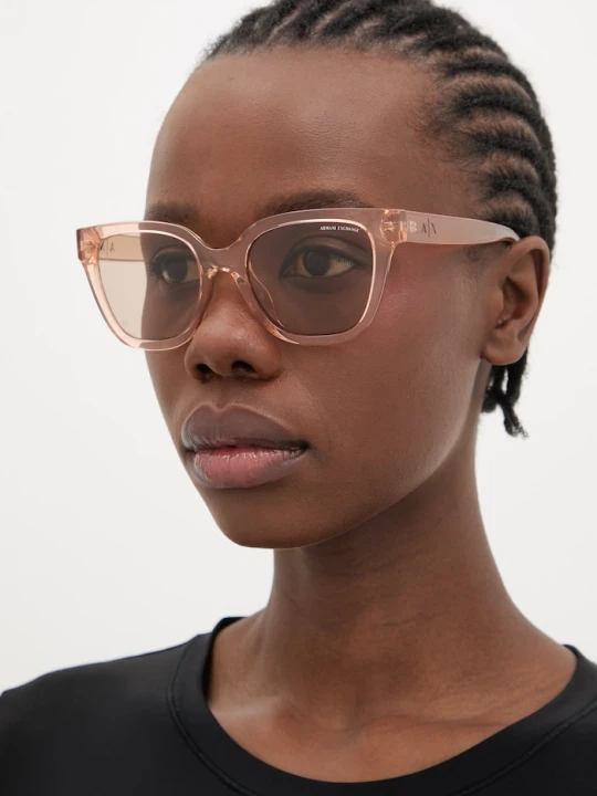Zdjęcie produktu Armani Exchange okulary przeciwsłoneczne beżowy