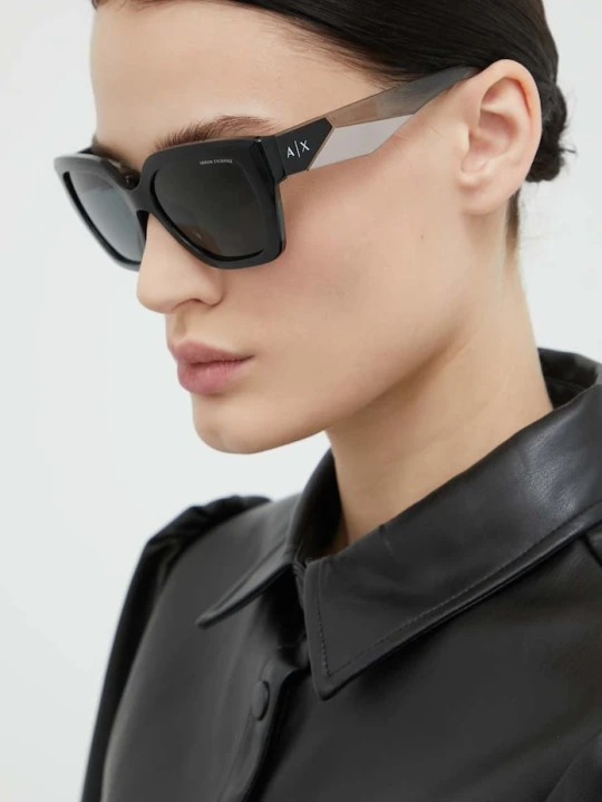 Zdjęcie produktu Armani Exchange okulary przeciwsłoneczne damskie czarny