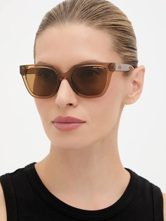 Zdjęcie produktu Armani Exchange okulary przeciwsłoneczne brązowy