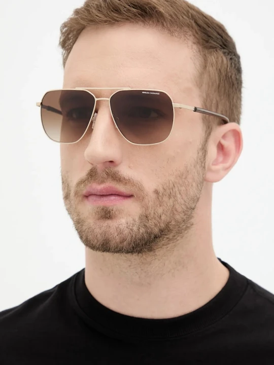 Zdjęcie produktu Armani Exchange okulary przeciwsłoneczne złoty