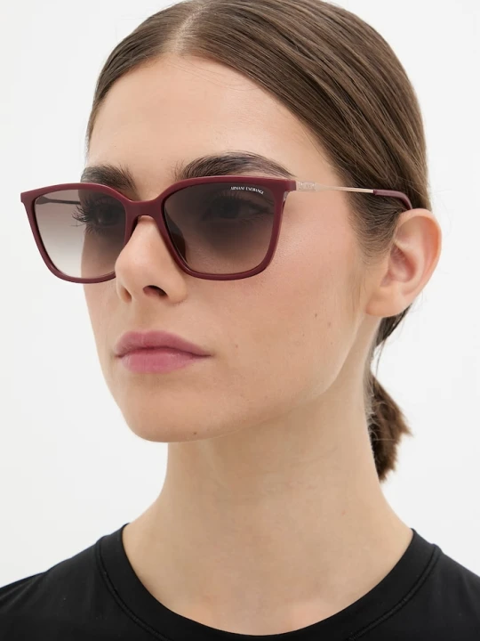 Zdjęcie produktu Armani Exchange okulary przeciwsłoneczne damskie bordowy