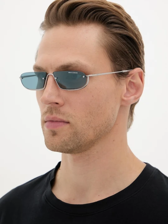 Zdjęcie produktu Armani Exchange okulary przeciwsłoneczne męskie srebrny