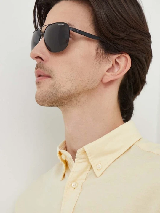 Zdjęcie produktu Armani Exchange okulary przeciwsłoneczne pilotki czarny