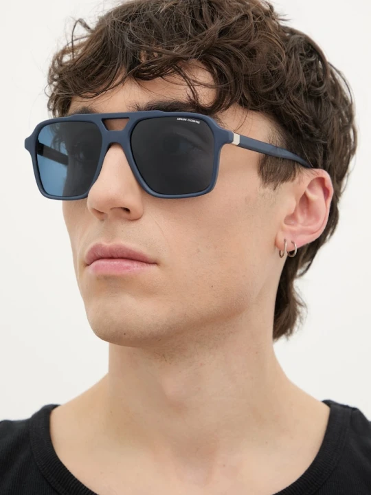 Zdjęcie produktu Armani Exchange okulary przeciwsłoneczne pilotki męskie granatowy