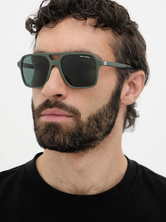 Zdjęcie produktu Armani Exchange okulary przeciwsłoneczne pilotki męskie zielony