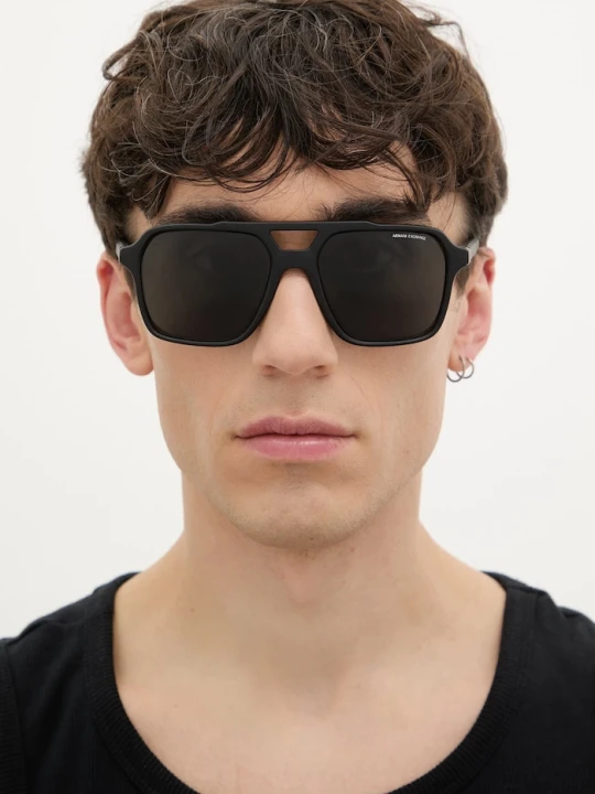 Zdjęcie produktu Armani Exchange okulary przeciwsłoneczne pilotki męskie czarny