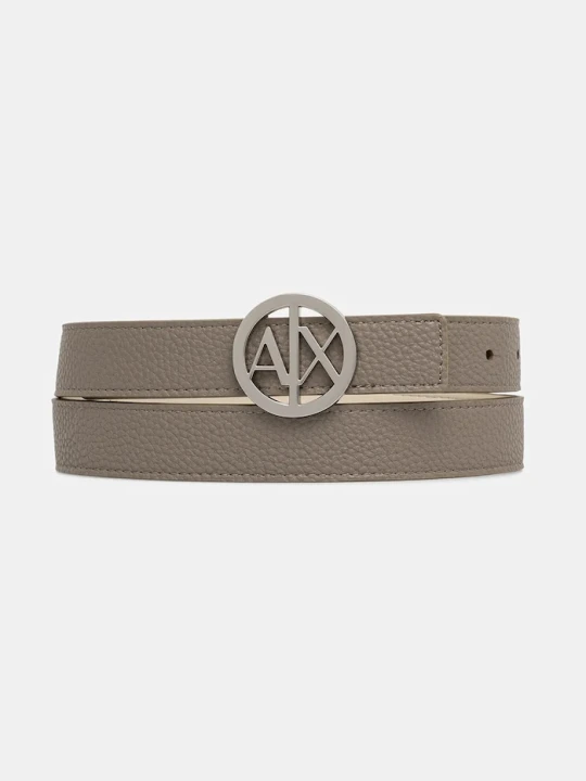 Zdjęcie produktu Armani Exchange pasek dwustronny damski z imitacji skóry szary