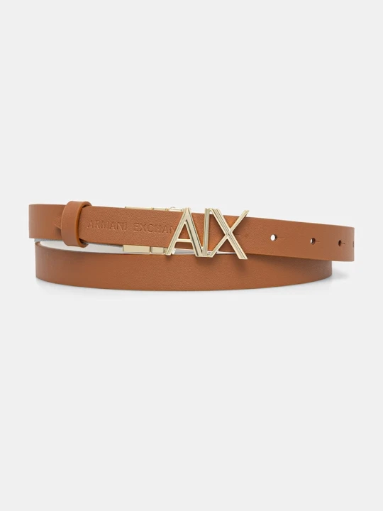 Zdjęcie produktu Armani Exchange pasek damski skórzany brązowy