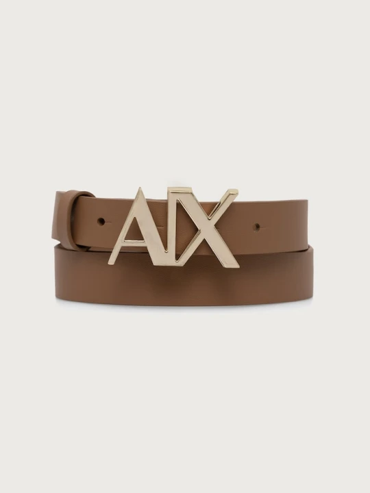 Zdjęcie produktu Armani Exchange pasek damski skórzany beżowy