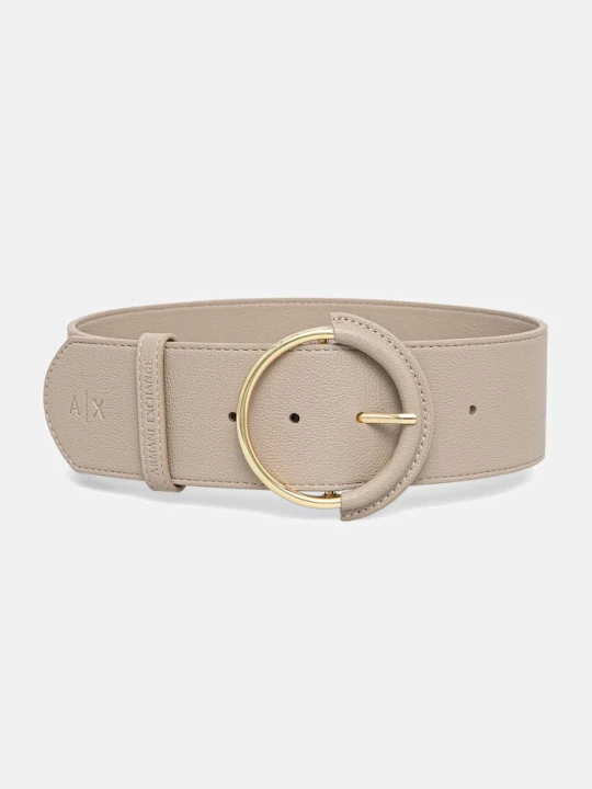 Zdjęcie produktu Armani Exchange pasek damski z imitacji skóry beżowy